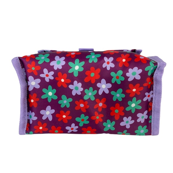 Everyday Living Flower Power Lunch Bag, Purple, Red, Seafoam Green - Picture 5 of 9